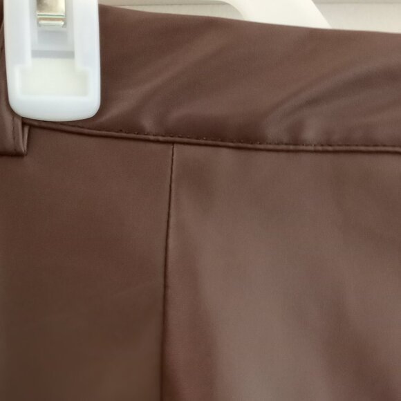 Faux Leather Pant Size M Brown NWOT - Picture 8 of 13